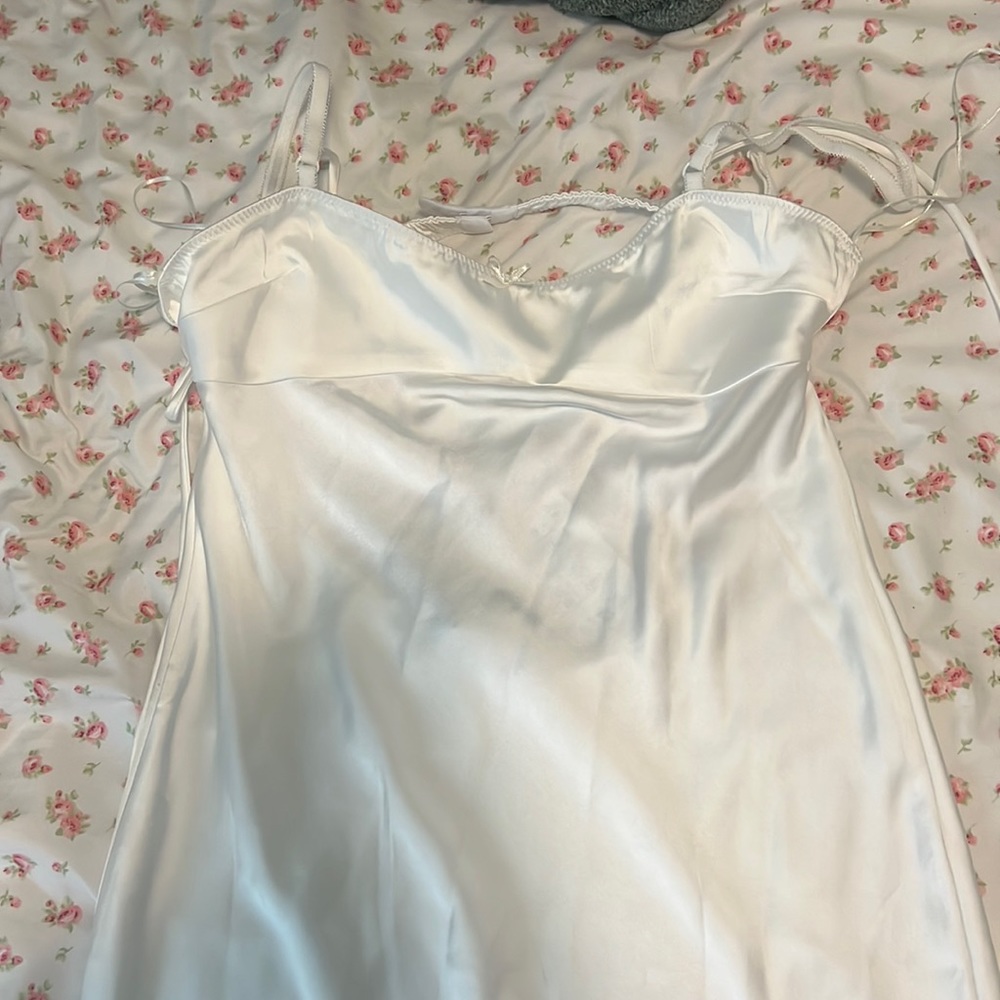 Zara white maxi coquette spring dress